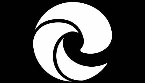 Microsoft Edge Logo Black And White - White Background Instagram Size