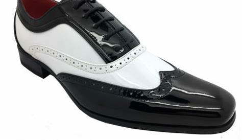 Mens Gentleman Black & White Spectator Wingtip Brogue Gangster Shoes | eBay