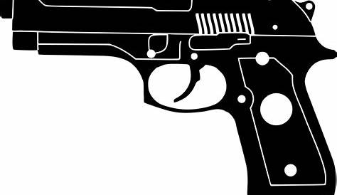 Pistol black and white icon - Transparent PNG & SVG vector file