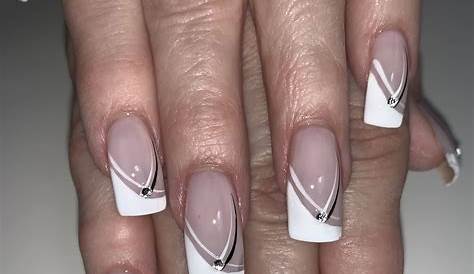 Black And White Nail Art Designs French Tips