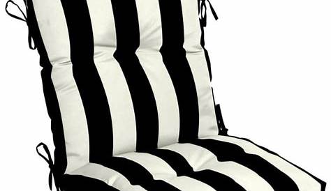 Outdoor Seat Cushion - Black/White Geometric 21.5"x18.5" | Outdoor seat