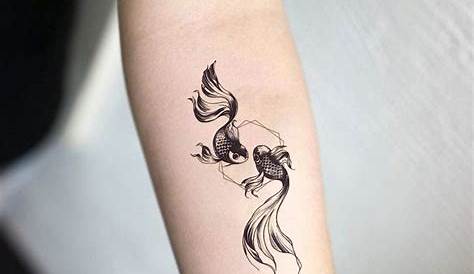 Black And White Small Koi Fish Tattoo 50+ Design Variations With Different