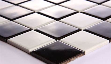 Merola Tile Boreal Quad Checker Black and White 11-7/8 in. x 11-7/8 in