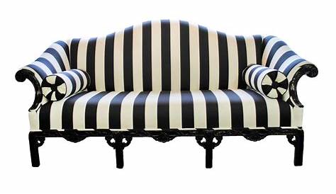 Canapé. | Black and white interior, Stylish chairs, Striped sofa