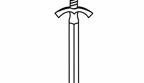 Clipart of Black and White Crossed Swords Version 15 - Royalty Free