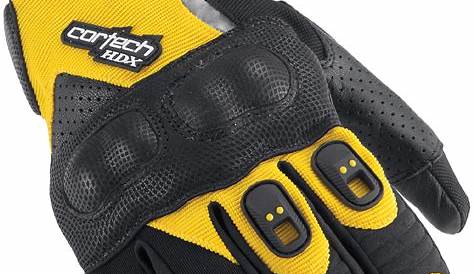 Cortech Black/Yellow Mens XL HDX 2 Textile Motorcycle Gloves Extra