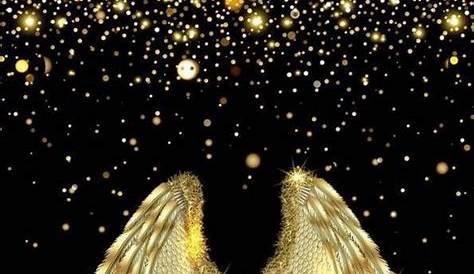 Gold Hanging Acrylic Angel Wings With Glitter#2c - Bargain WholeSalers