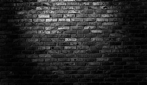 Poster black brick wall, dark background for design - PIXERS.US