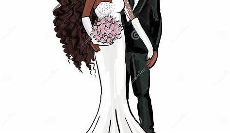 Clip Art Picture of an African American Couple