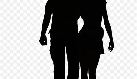Young Couple Silhouette - Openclipart