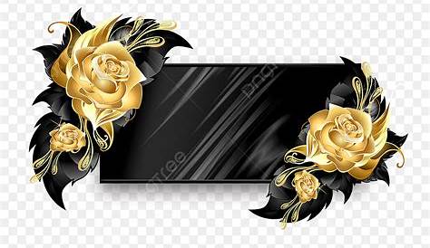 Gold Floral Border Png