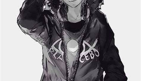 Anime Boy Wallpaper Black Hoodie White Hair