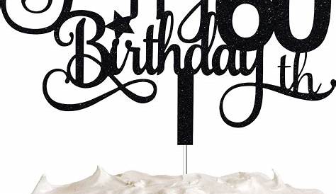 60th Birthday Cake Topper Sixty BLACK | Etsy