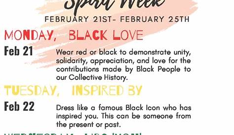 Black History Month Spirit Week Feb 2226 The Voyager