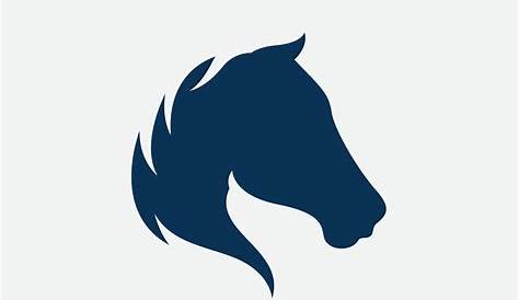 Black Horse Head Logo Stallion Vector Symbol. The
