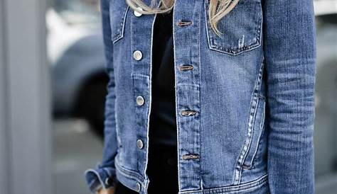 Black ripped jean outfits, Jean jacket Cute Spring Outfits For School