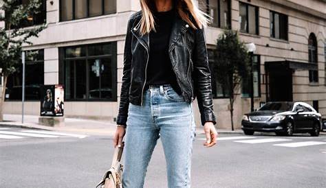 Black Leather Blazer Outfit Spring