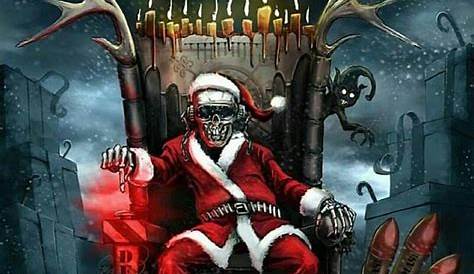 Black Metal Christmas Card Items Similar To Hail Santa
