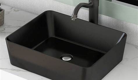 Pop Rectangle Vessel Bathroom Sink- Matte Black | Dxv, Bathroom sink, Sink
