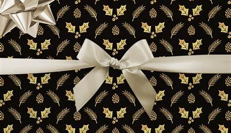 Elegant Gold and Black Striped (30 feet) | Holiday wrapping paper