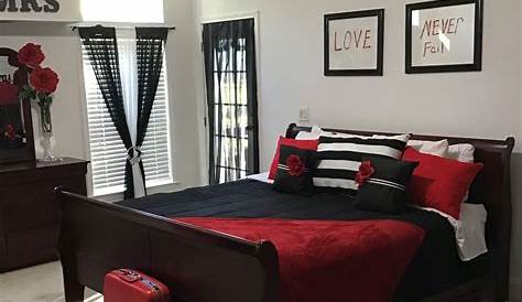 Black White Red Bedroom Decor