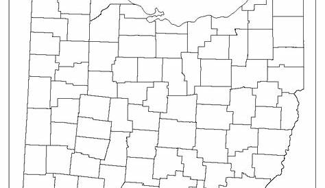 Ohio free map, free blank map, free outline map, free base map outline