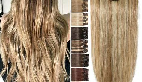 Blonde Highlighted Clip In Hair Extensions Amazon com