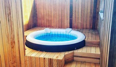 Blow Up Hot Tub Surround Ideas Vidaxl Spa Poly Rattan Relax Furniture Gray