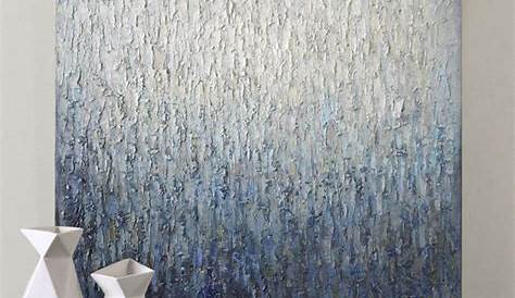 Blue & grey 3 piece wall art canvas print set Abstract multi | Etsy