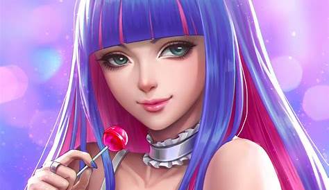 Wallpaper Blue and pink hair anime girls 2560x1920 HD Picture, Image