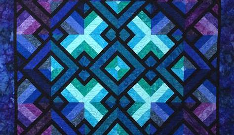 Twisted Bargello Quilt blue and purple Throw Quilt Wall Etsy
