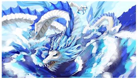 Blue and White Dragon Wallpaper by Ghostkyller on DeviantArt