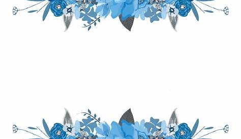 Premium Vector | Blue and white floral seamless borders