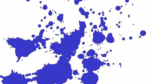 Blue splatters on white isolated background Vector Image