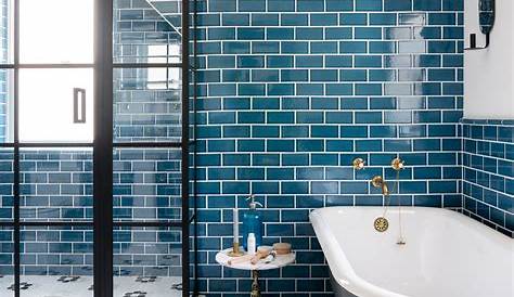 British Ceramic Tile Metro flat powder blue gloss tile 100mm x 200mm