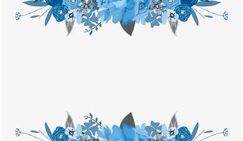 Floral Blue Frame PNG Transparent Images - PNG All