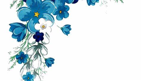 Blue Flowers Frame PNG | PNG Mart