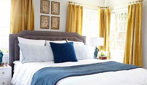 Blue Gold Bedroom Decor
