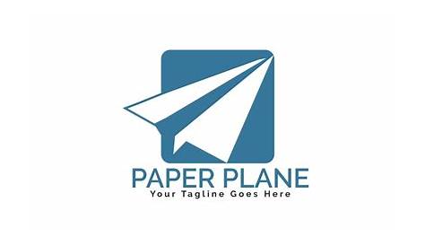 blue paper airplane icon on white background. flat style. paper