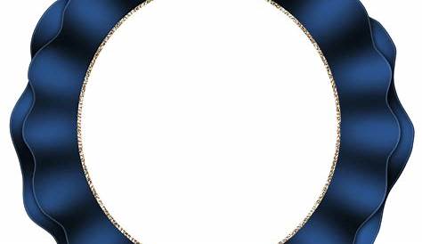 Beautiful Dark Blue Round Frame | Scrapbook frames, Boarders and frames