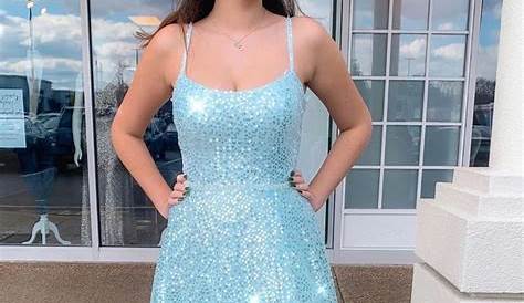 Blue Sparkly Prom Dress Sparkle 1123-007