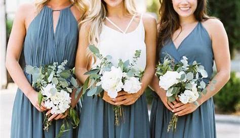 Blue Vintage Dresses Bridesmaid WhiteAzalea