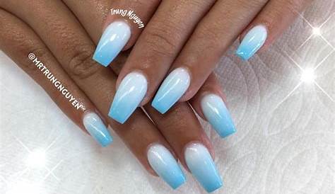 Blue White Cloud Ombre Nails 40+ Nail Designs For A Dreamy Manicure