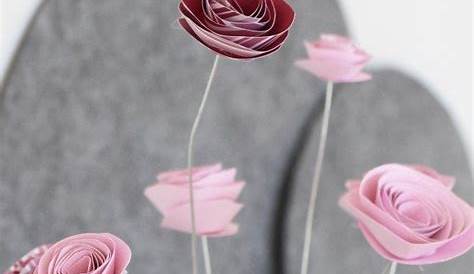 blumen selber basteln blumenkranz türdeko ideen Simple Paper Flower