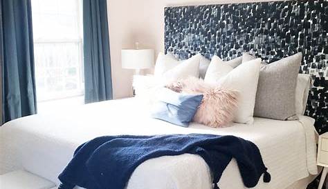 Blush Pink and Navy Master Bedroom TeenageBedroomDesigns Bedroom