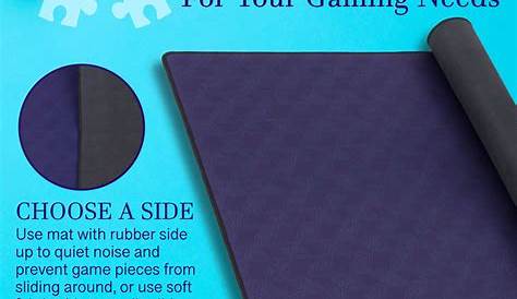 Jigitz Table Game Mat Blue - Board Game Table Cover Mat 32.6in x 32.6in
