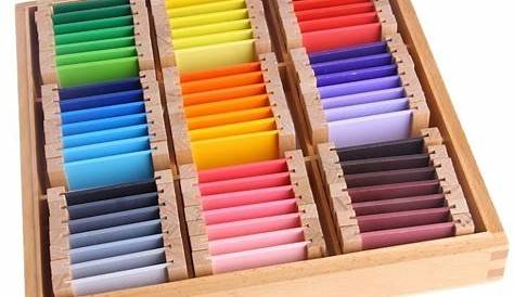 Troisième boite des couleurs Montessori en bois | Couleur montessori