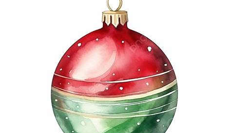 bola de natal, decoração de natal, ilustração em aquarela de enfeite de