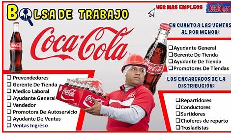 Bolsa de trabajo Coca Cola disponible en todo Colombia