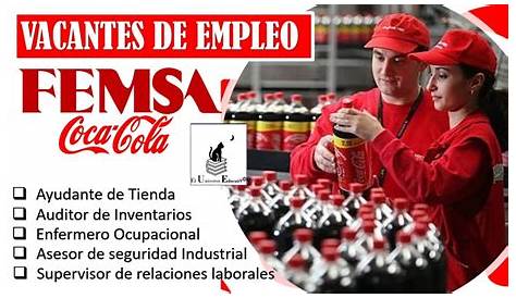 Empresa Internacional Coca cola busca nuevos colaboradores (Bolsa de